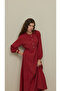 Brit Detailed Modal Dress Dark Red - 6
