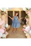 Bust Ruffle Paillettes Short Girl's Evening Dress - 3