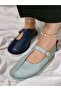 Genuine Leather Women's Casual Shoes – Elegant Buckle Model