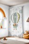 Safari Patterned Children's Baby Room Background Curtain with Flying Balloons (Single Wing Pricing) - 4