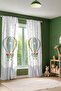 Safari Patterned Children's Baby Room Background Curtain with Flying Balloons (Single Wing Pricing) - 3