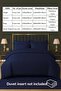 4-Piece Duvet Cover Set – Includes 1 Duvet Cover, 1 Fitted Sheet, 2 Pillowcases (Navy Blue, Single - 5