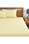 Extra Deep Fitted Elastic Bedsheet Set With Pillow Covers (Cream, Queen) - 3
