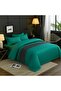 4-Piece Duvet Cover Set – Includes 1 Duvet Cover, 1 Fitted Sheet, 2 Pillowcases (Green, Single) - 4