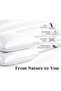 Feather Bed Pillow: Luxurious Comfort with Goose Feather and 100% Cotton Fabric, (White, Size - 6