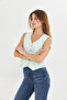 Women's Summerv Neck Brode Button Sleeveless Vest - Stylish and Comfortable Design - 5