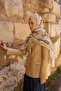 Sunrise Baroque Pattern Shawl - Yellow - 4