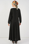 Women's Ayrobin Kimono Skirt Double Set 8047 - Black - 6