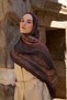 Sunrise Lily Pattern Shawl - Claret Red - 4