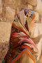 Sunrise Carnival Pattern Shawl - Orange - 2