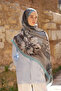 Sunrise Lily Pattern Shawl - Blue - 4