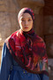 Sunrise Carnival Pattern Shawl - Plum - 3