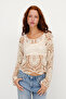Lace Pattern Blouse B3000-E6 - 6