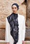 Sunrise Spring Pattern Shawl - Black - 4