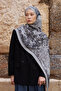 Sunrise Spring Pattern Shawl - Gray - 4