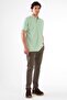 Men's Slim Fit Polo Collar Mint Green T-Shirt - 3