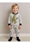 Boys' Dinosaur Printed Long Sleeve Pajama Set - 2
