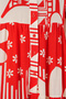 فستان حجاب طويل منقوش للنساء N.Red 1155 - 5