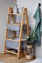 Shelf With Two Baskets, Bamboo, Household And Kitchen Storage, Space Saving Solution, - 4