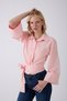 Women's Spanish Sleeve Tie Waist Belted Pink Shirt - 4