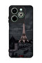 غطاء حماية لهاتف Infinix Hot 40i 4G بطبعة برج إيفل في الليل