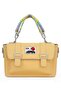 Women's Vegan Leather Yellow Shoulder Bag - Japan Design