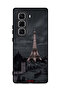 غطاء حماية لهاتف Infinix Hot 50 Pro 4G بتصميم برج إيفل في الليل