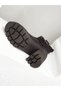 235131K Sole Detail 8cm Thick Heel Khaki Leather Boots for Women - 6
