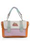 Women's Vegan Leather Orange Shoulder Bag - Chill Design