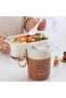 Bear Vacuum Insulated Food Jar- Leak-Proof Portable Food Bowl, Stainless Steel with Foldable - 6