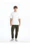 Vizyon New Season White Crew Neck Combed Cotton Men's T-Shirt - 4