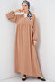 Women's Long Hijab Dress Biscuit 1017
