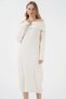 Women's Madonna Collar Oversize Knitwear Dress Ecru 1170 - 4
