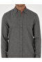 Gray Slim Fit Long Sleeve Shirt 50311562-Vr024 - 6
