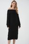 Women's Madonna Collar Oversize Knitwear Dress Black 1170