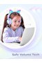 Kids Headphones with Cat Ear LED Light Up, Safe Volume Limit, Wired Foldable Over-Ear Headph - 8
