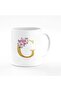 Designer Printed Coffee Mug 11oz Ceramic Personalised Gift Mugs - Custom Monogram Initial
