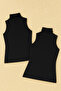 Women's Modal Cotton Lycra Sleeveless Half Turtleneck 2'Li Undershirt T-Shirt Q6K6K1T4Ka