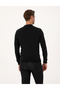 Black Slim Fit Quarter Collar Basic Knitwear Sweater 50314188-Vr046 - 5