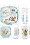 5 Piece Construction Bamboo Tableware Set - 6
