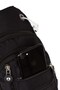 Women's Black Crinkle Fabric Cross Chest and Shoulder Bag with Headphone Outlet - 5