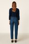 Livia Women's Dark Blue High Waist Lycra Fit Casual Mom Jean Jeans Trousers Boyfriend - 3