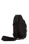 Women's Black Crinkle Fabric Cross Chest and Shoulder Bag with Headphone Outlet - 4