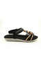 25Y146 Women's Black Stone Beaded Thick Thin Sole Orthopedic Sports Summer Daily Sports Sandals - 2