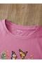 - Summer Oversized Rose and Bicycle Printed Short Sleeve Round Neck T-Shirt - 3