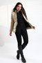 Women's Cream Color Hooded Fur Water, Wind and Wash Resistant Quilted Coat - 6