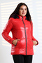 Women's Red Color Hooded Fur Water, Wind and Wash Resistant Quilted Coat