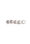Set of 5 Pearl & Stone Detailed Hair Clips (6 cm) — Floral, Leaf Model, Gold - 5