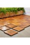 FFD Wooden Decking Tiles - Interlocking Hardwood Flooring for Outdoor & Indoor Use Pack of 10 - 4