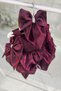 Balloon Skirt Plum Pearl Detailed Bow Evening Dress Wedding Dress - 5